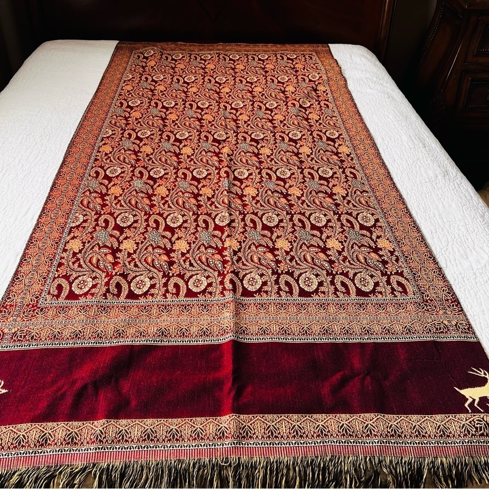 ABU GAZALA EGYPTIAN Wool SHAWL/TAPESTRY.